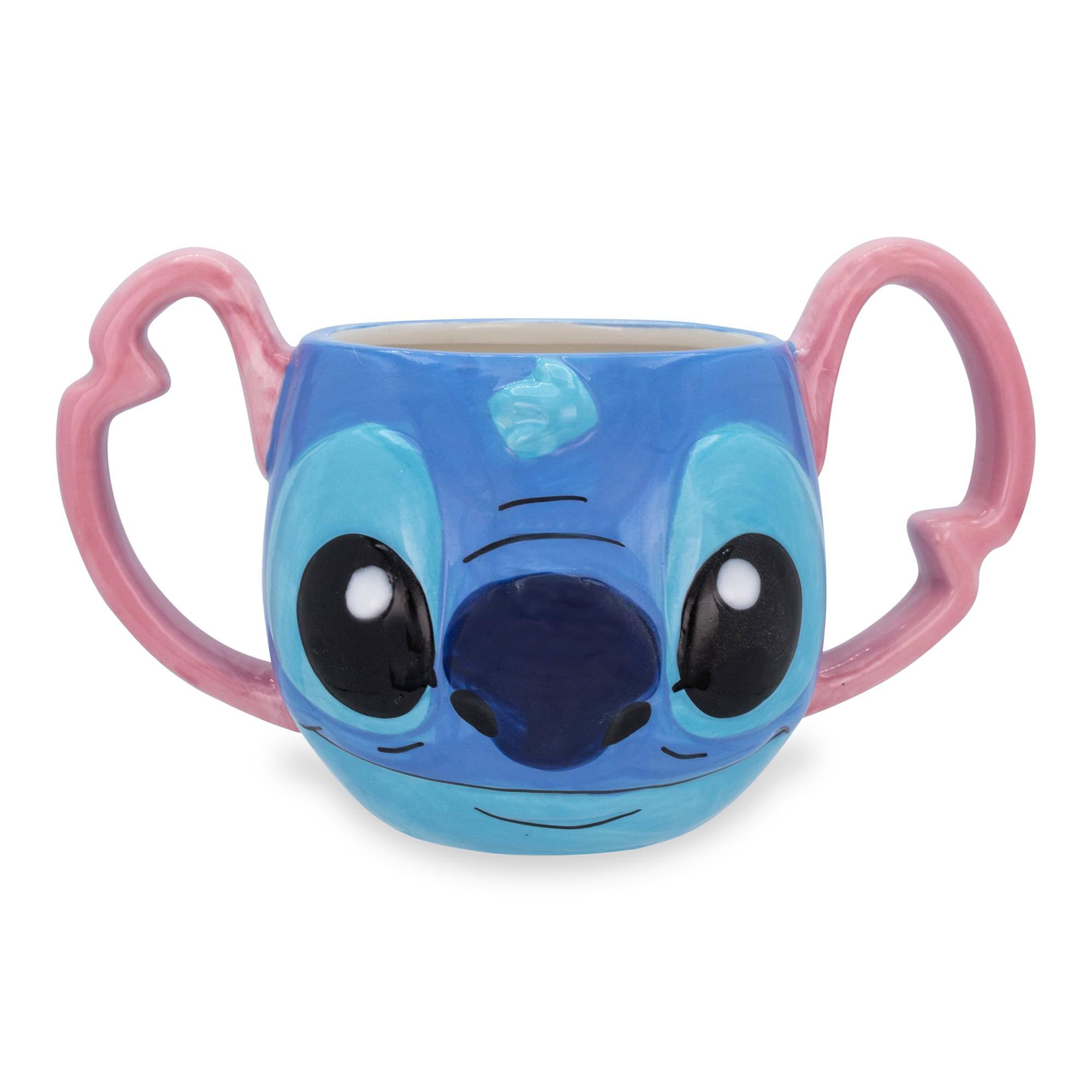 Silver Buffalo - Disney Lilo & Stitch Experiment 626 Face 3D Sculpted Ceramic Mug | 16 Ounces - Blue