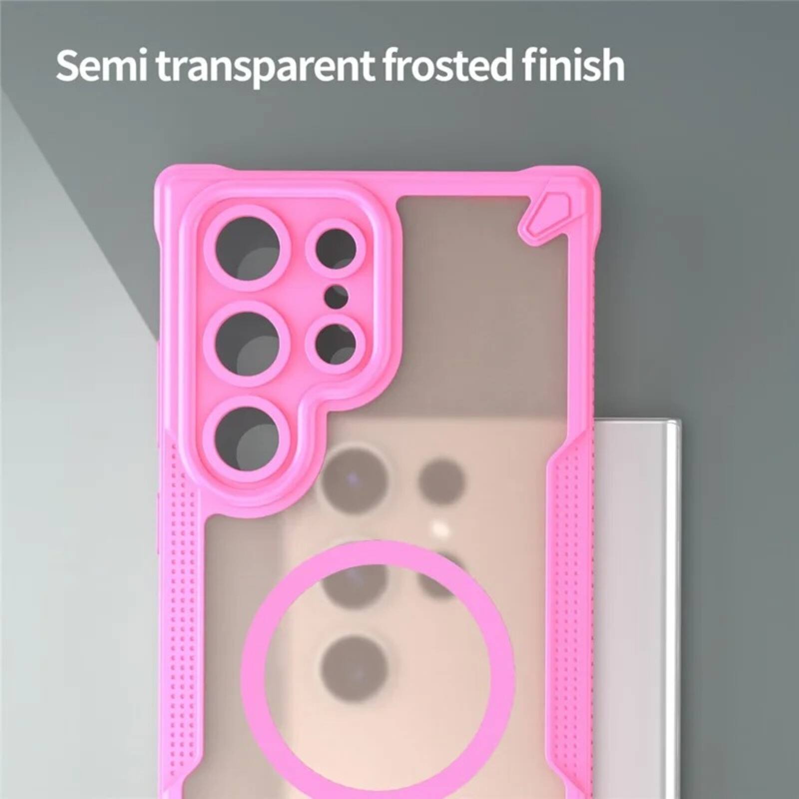 Semi transparent frosted finish