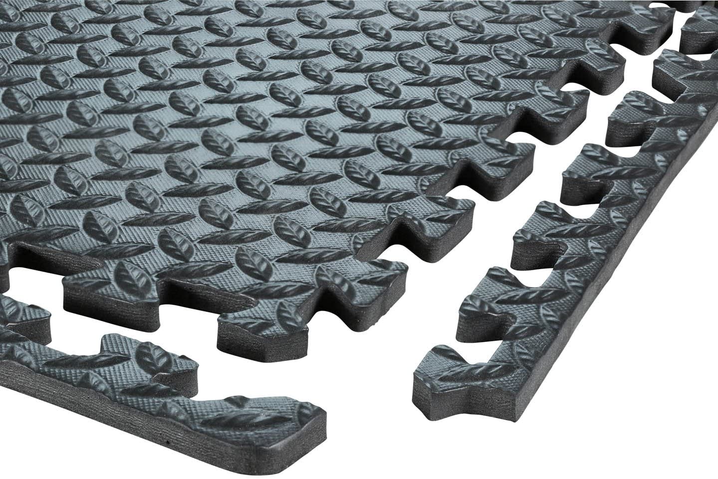 Alt View 5. Sorbus - Sorbus 24 Sq Ft Black EVA Foam Interlocking Exercise Mat, 6-Tile - Black.