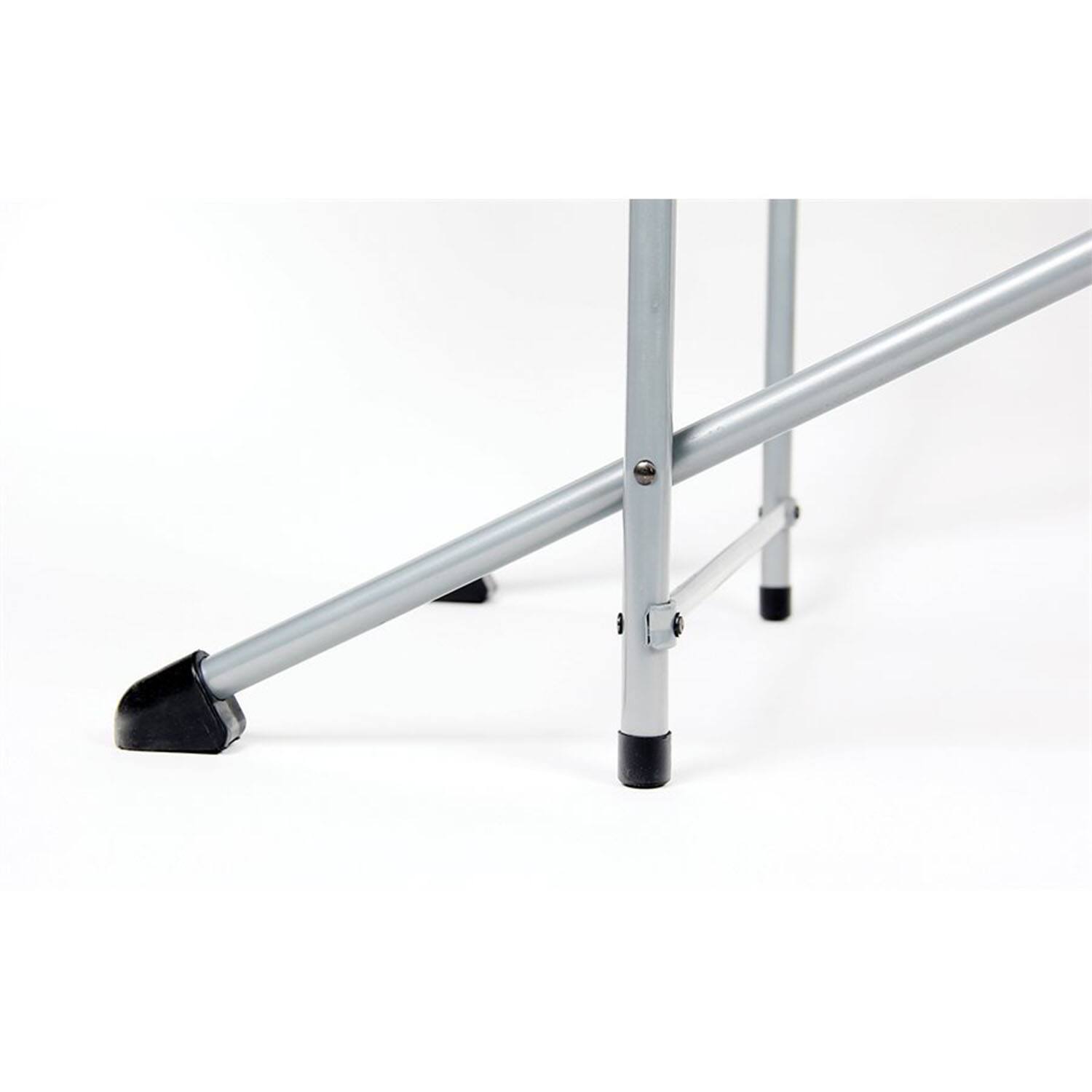 Alt View 2. Camco - Camco Deluxe Folding Outdoor Steel Grill Table with Side Tables, Hooks, and Case - Silver.