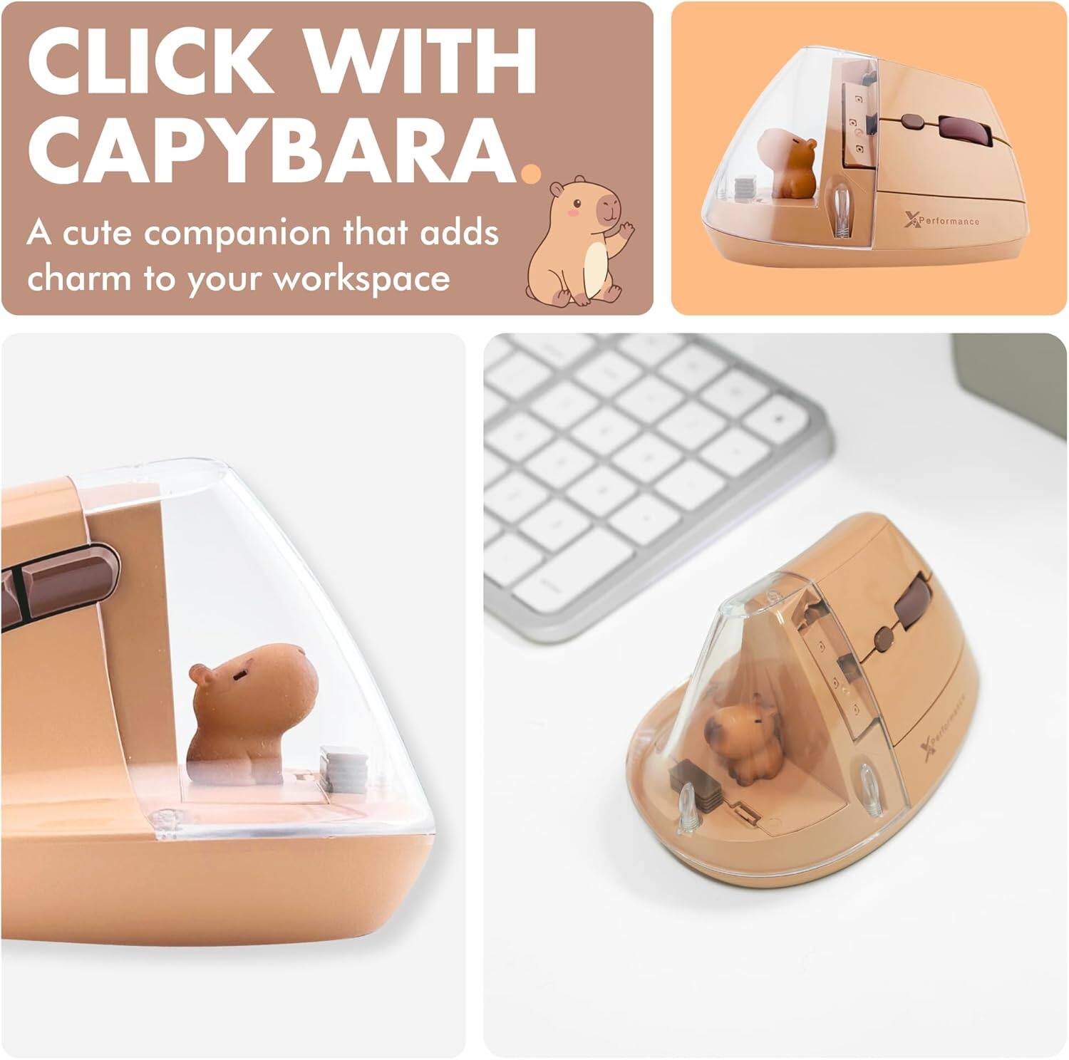 CLICK WITH CAPYBARA.  
A cute companion that adds charm to your workspace
