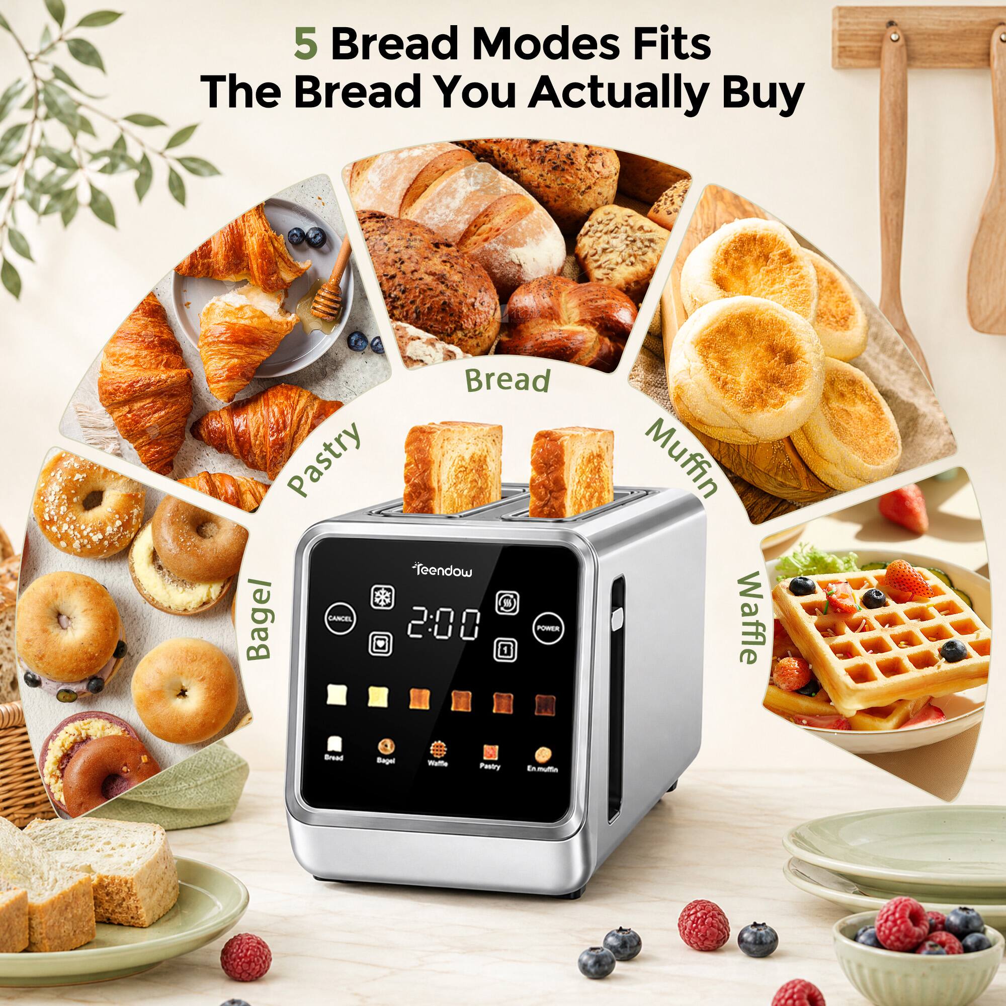5 Bread Modes Fits The Bread You Actually Buy

Bread
Pastry
Bagel
Muffin
Waffle