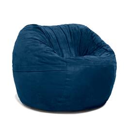 Jaxx - Saxx 3 Foot Bean Bag Chair with Removable Cover, Navy - Microsuede Navy