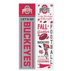**Left Banner:**
- Ohio State
- LET'S GO
- BUCKEYES
**Right Banner:**
- Ohio State
- Crisp Mornings
- Chilly Nights
- FALL Gather
- FOOTBALL
- BUCKEYES
- AUTUMN Tailgating and TOUCHDOWNS