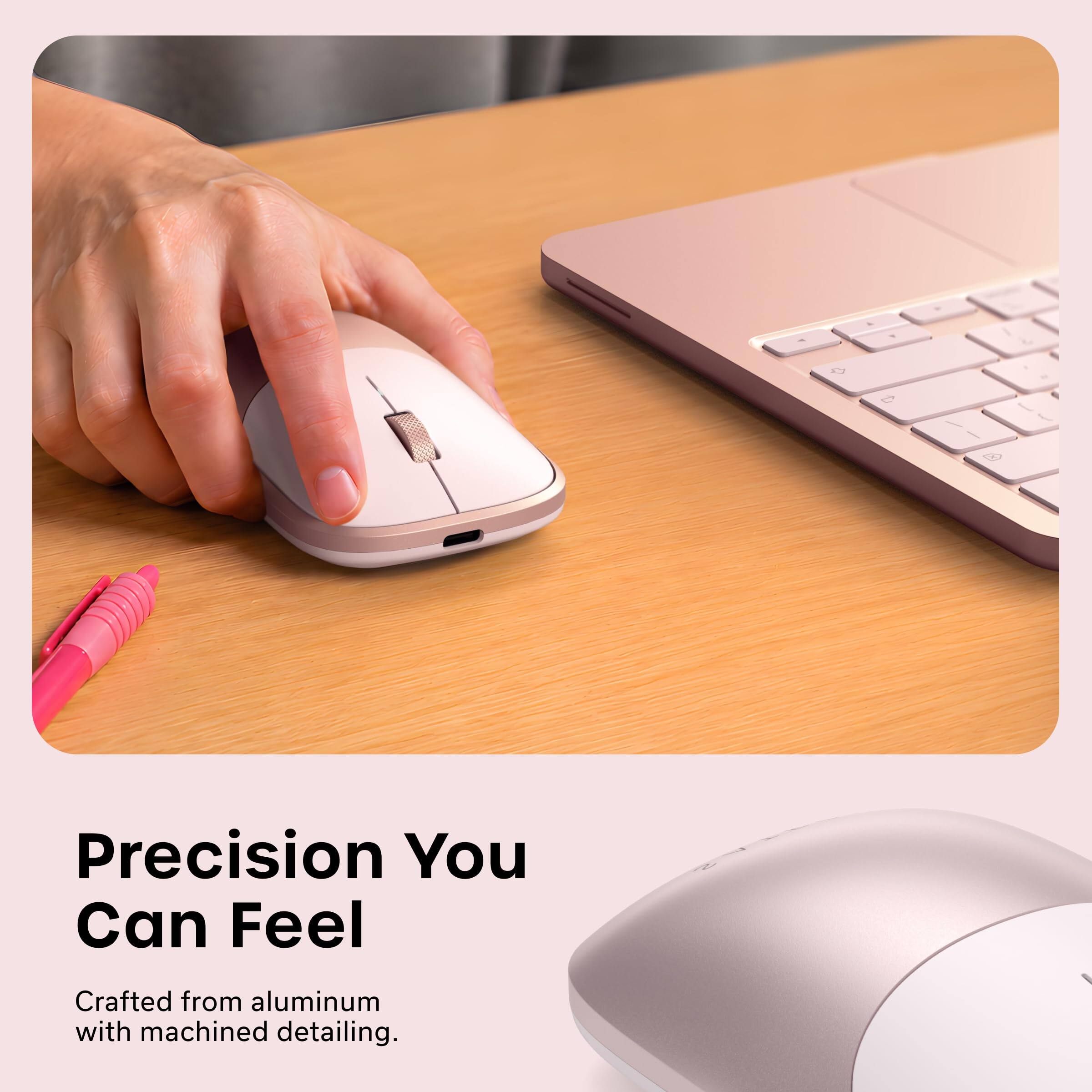 Precision You Can Feel  
Crafted from aluminum with machined detailing.