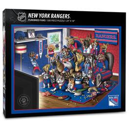 YouTheFan - New York Rangers Purebred Fans 18'' x 24'' A Real Nailbiter 500-Piece Puzzle - Multicolor