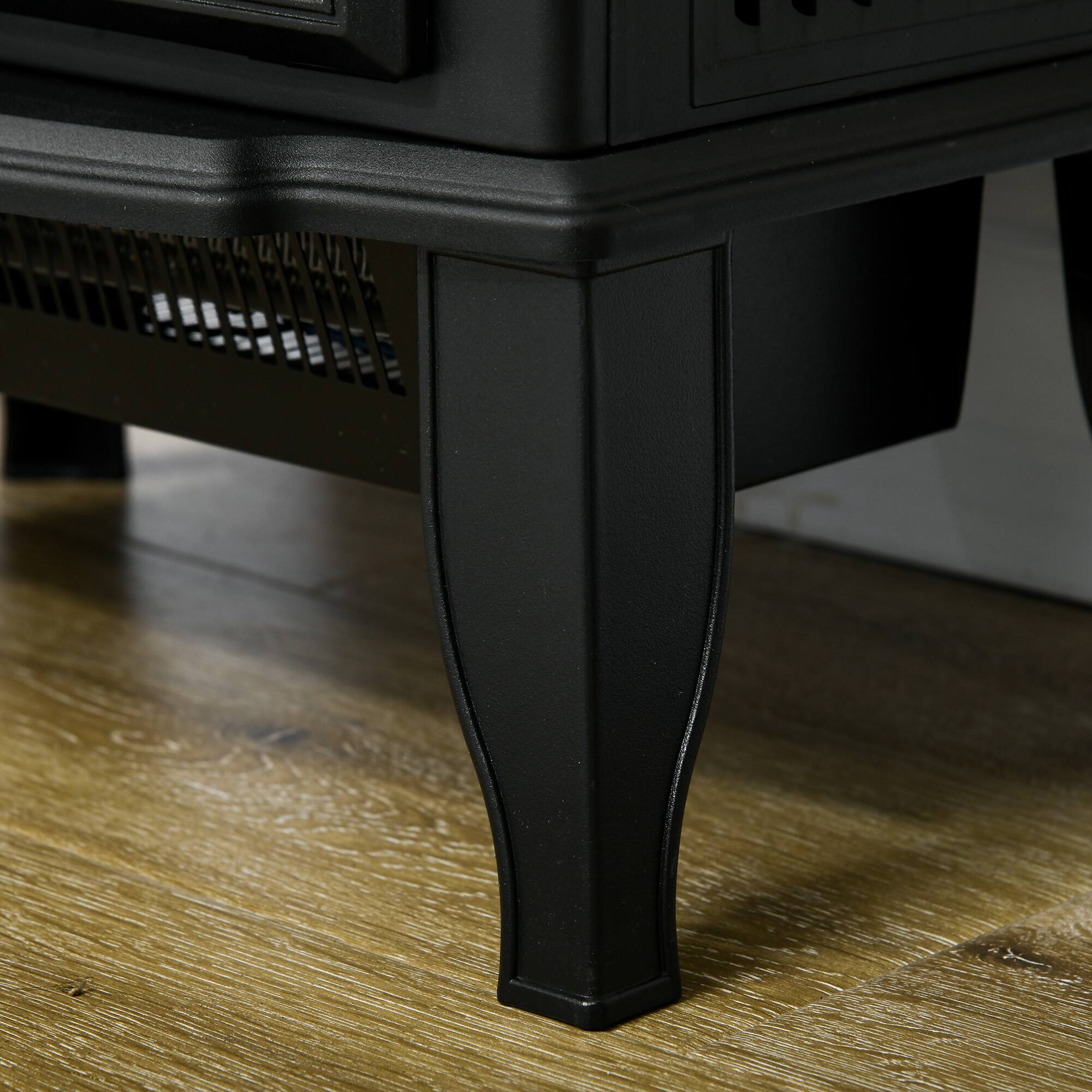 Alt View 5. Homcom - Electric Fireplace Stove, 22" Freestanding Fireplace Heater with 3-Sided Realistic Flame, Overheating Protection.