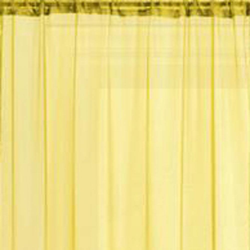 Left. RT Designers Collection - RT Designers Collection Celine Sheer 55 x 90 in. Rod Pocket Curtain Panel Neon Yellow - Yellow.