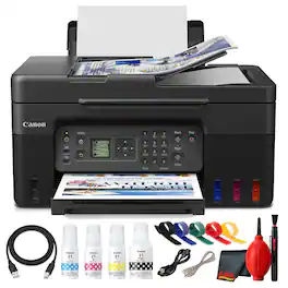 Canon - PIXMA G4270 MegaTank Color Inkjet Printer, Wireless All-in-One with ADF, 4800x1200 DPI, Borderless Photo - Black