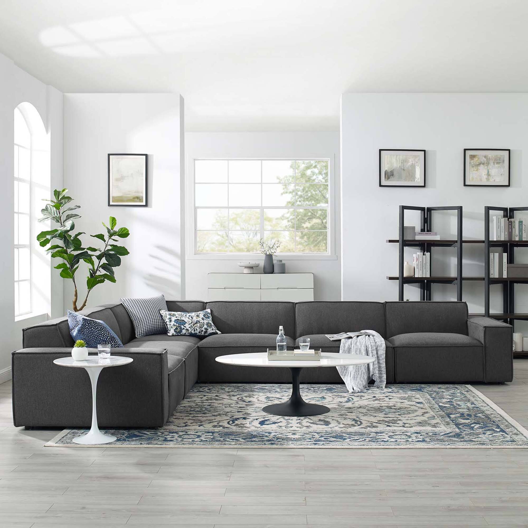 Alt View 7. Modway - Restore 6-Piece Sectional Sofa by Modway - Brown.