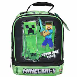 Minecraft - Lunch Bag Insulated with Handle, Drop Bottom Lunch Bag Design - Assorted Pre-Pack