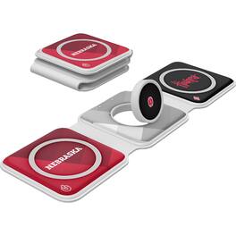 Keyscaper - Nebraska Huskers 3-in-1 Foldable Charger - White