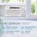The text on the image is grouped and corrected as follows:
4-IN-1 TECHNOLOGY:
- Not meant as primary heat source
- Powerful cooling: 18,000 BTU up to 1,000 sq ft
- Dehumidification: 2.58 Pints per Hour
- Supplemental heating: 16,000 / 13,000 BTU
- Air flow: 3 Fan Speeds
This corrected text provides a clear and concise description of the features and benefits of the 4-in-1 technology air conditioner.