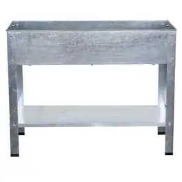 AmeriHome - Galvanized Metal Elevated Garden Planter - Multicolor