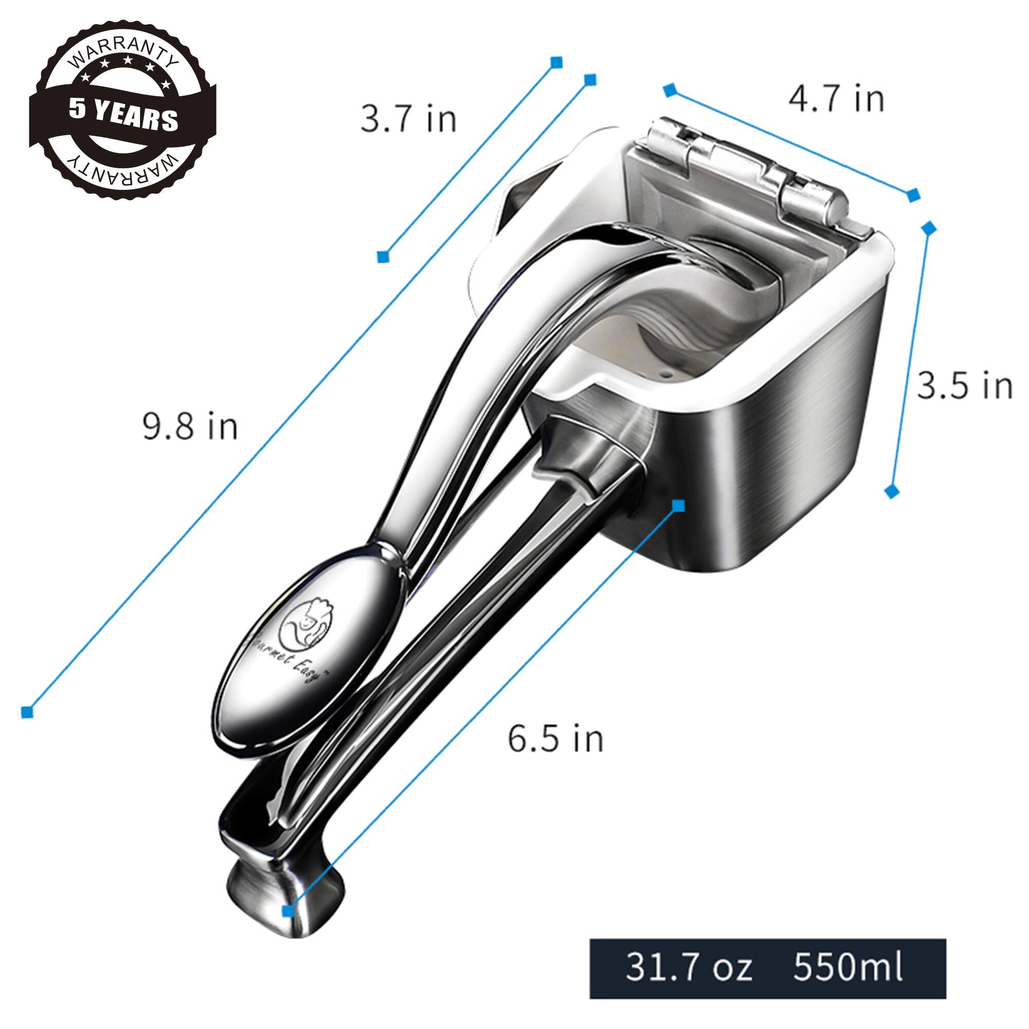 Alt View 2. Gourmet Easy - Stainless Steel Lemon Squeezer, Heavy-Duty Orange Juicer, Durable Hand Press Citrus Juicer, Portable Lime Squeezer - Stainless Steel.