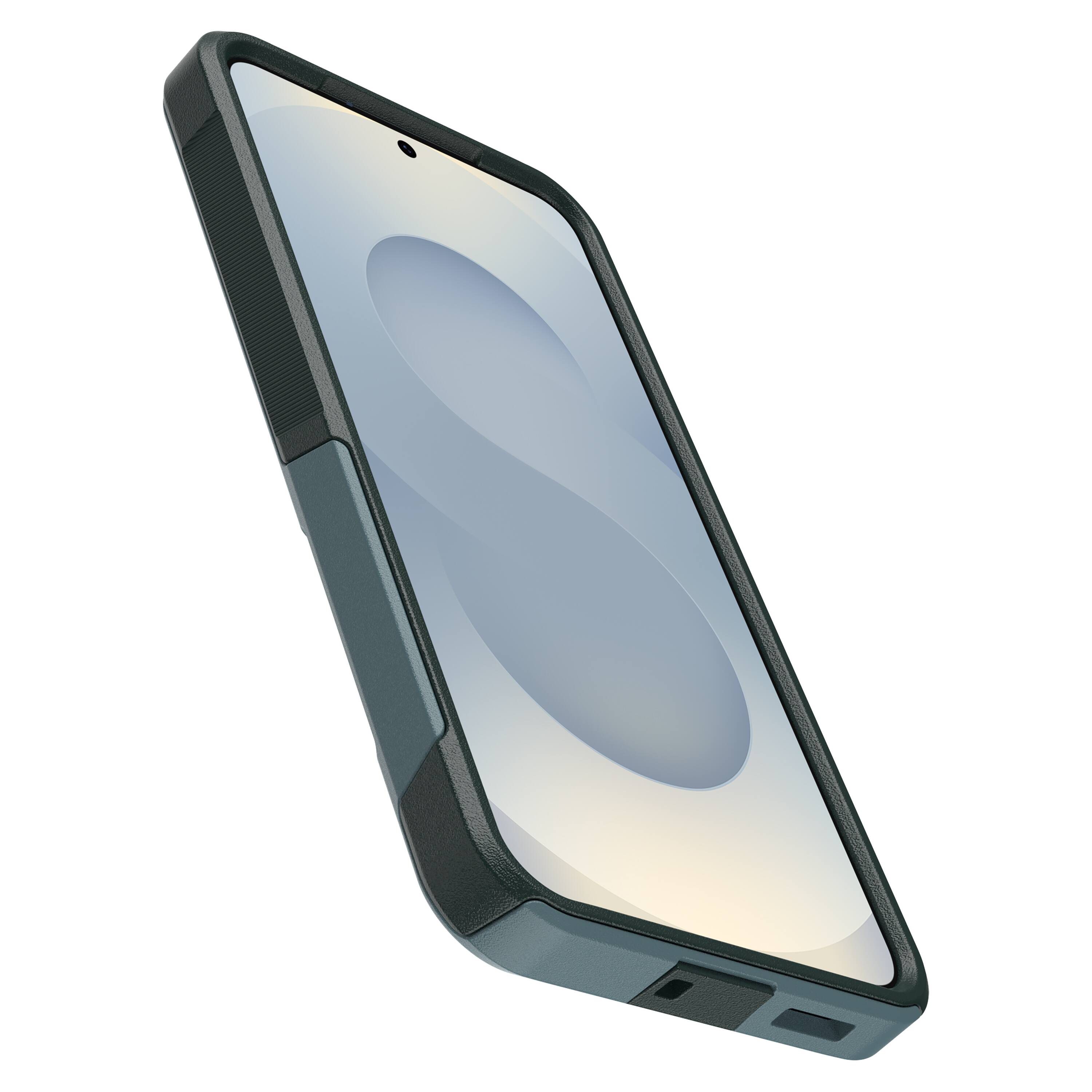Left. OtterBox - Commuter Series Hard Shell for Samsung Galaxy S25 - Green.