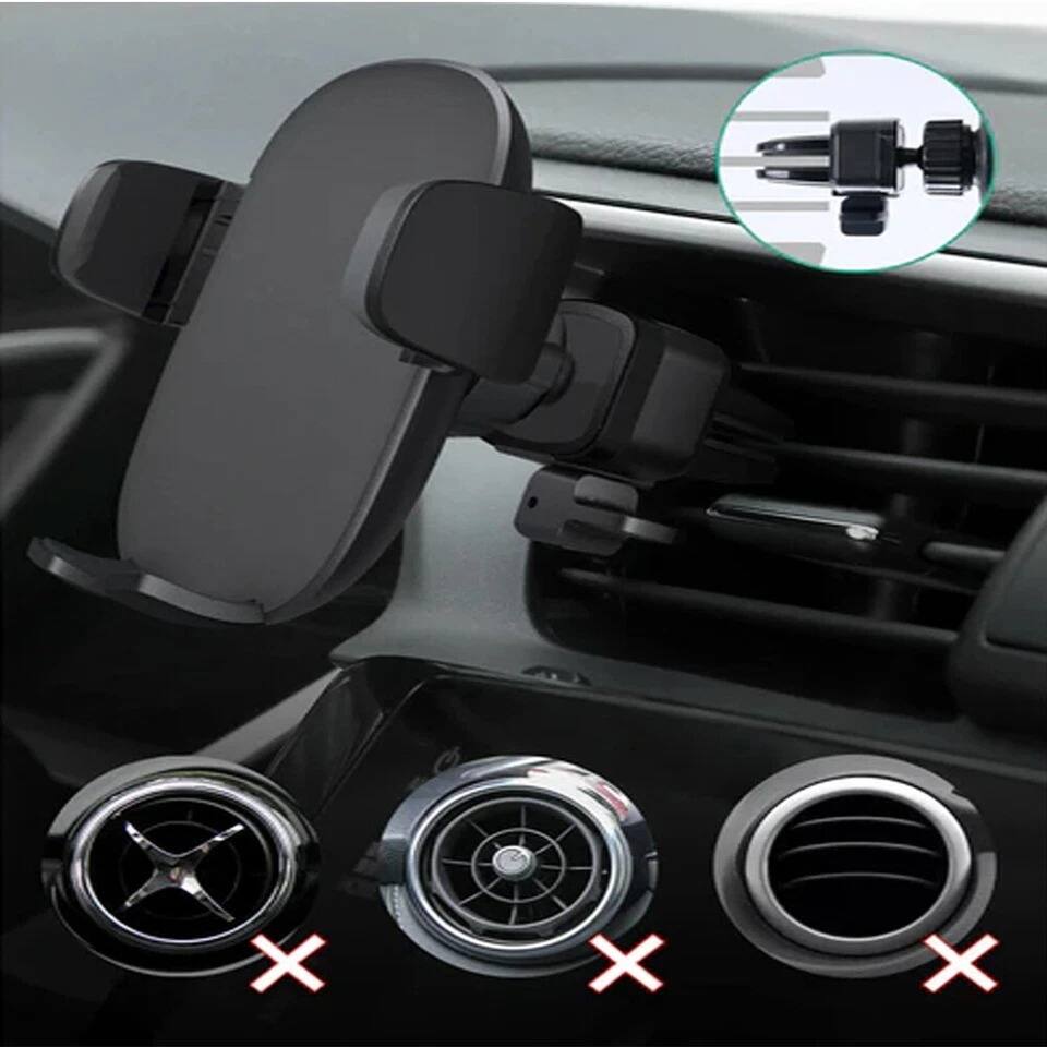 Alt View 1. Stock Preferred - C48 Car Air Vent Adjustable Phone Mount Holder Clip Universal - Black.
