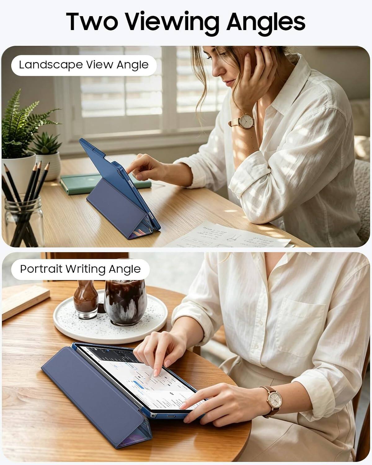 Two Viewing Angles

Landscape View Angle

Portrait Writing Angle
