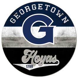Jardine - Georgetown Hoyas 20'' x 20'' Retro Logo Circle Sign - Navy