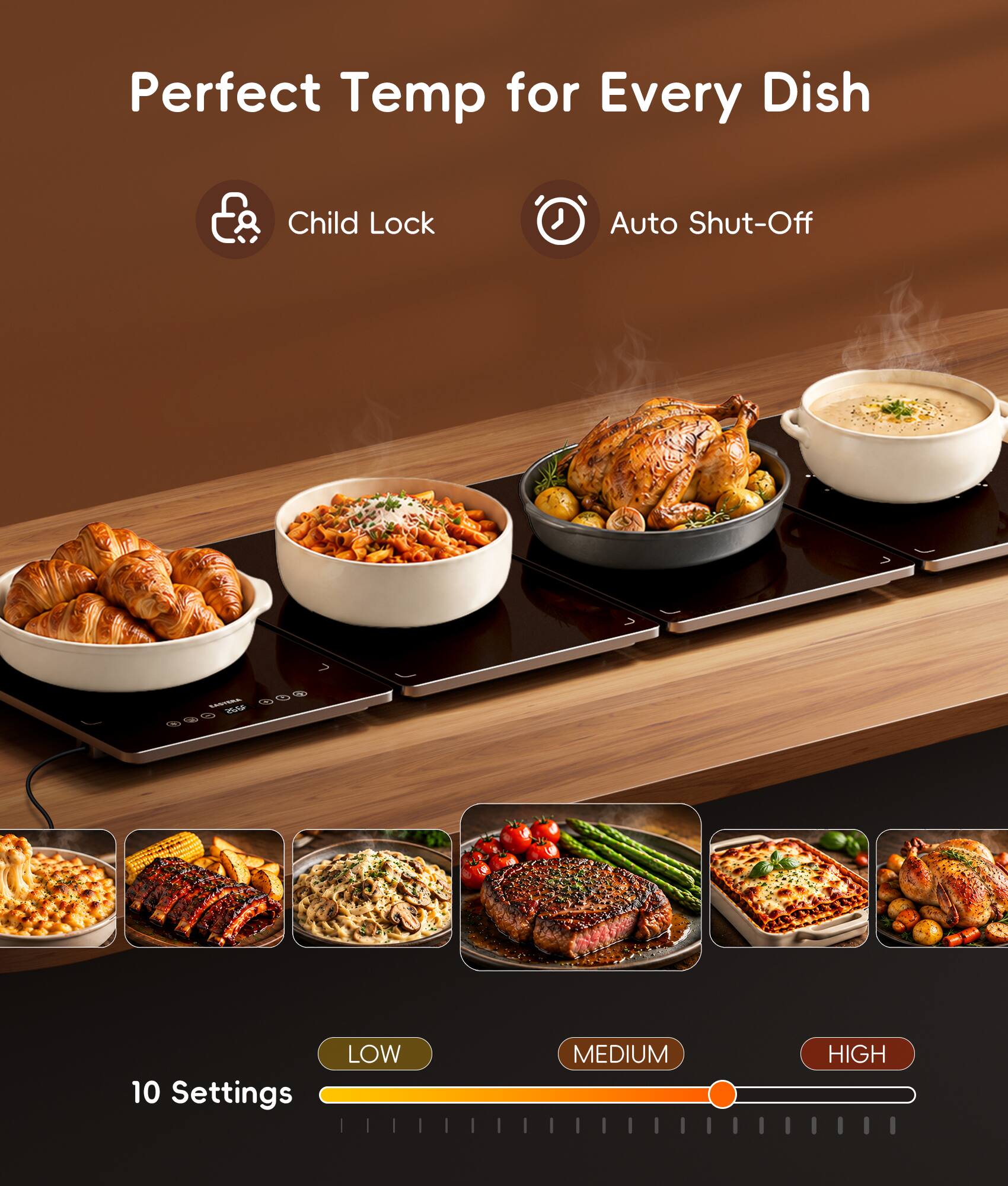 Easyera 4 in 1 Electric Buffet Food Warmer, 41