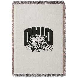 Chad & Jake - Ohio Bobcats Woven Blanket - White
