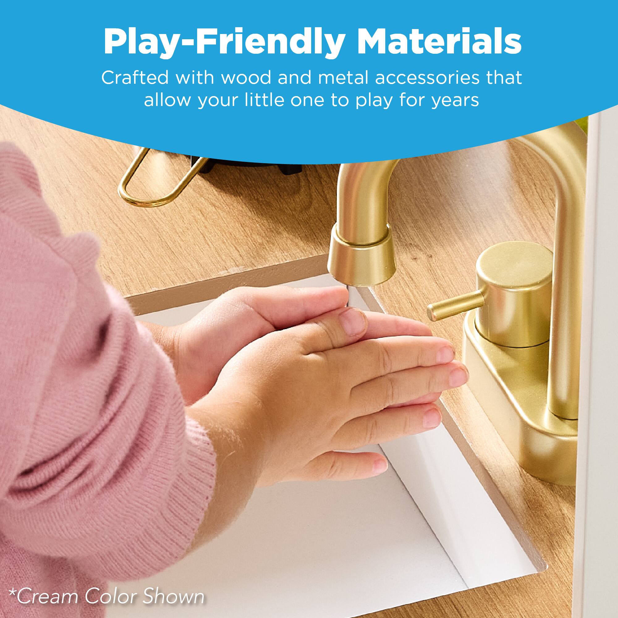 Play-Friendly Materials  
Crafted with wood and metal accessories that allow your little one to play for years  

*Cream Color Shown