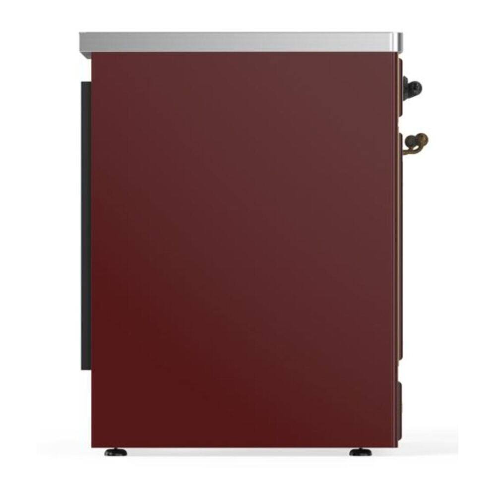 Alt View 7. ILVE - ILVE Majestic II Series  30 in. Induction Range with 4 Induction Elements (Burnished Trim) - Burgundy.