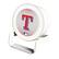 Front. Keyscaper - Texas Rangers Linen Print Nightlight Charger & Bluetooth Speaker - White.