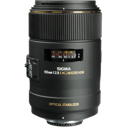 SIGMA 105mm 1:2.8 DG MACRO HSM OPTICAL STABILIZER
