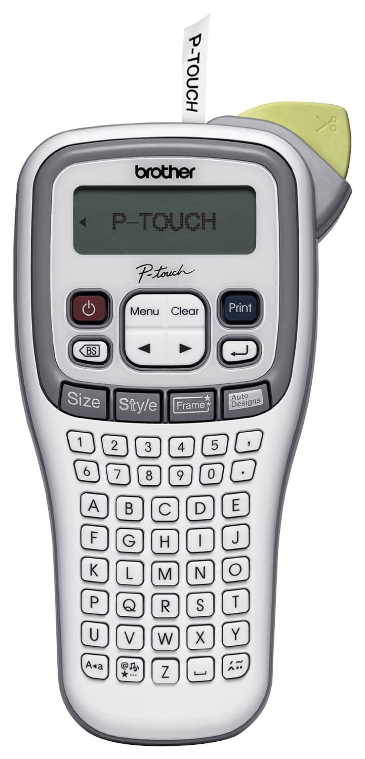 Front. Brother - Handheld Label Maker - White/Gray.