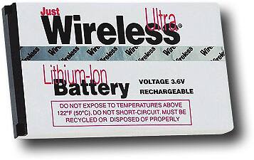 Front Standard. Just Wireless - Rechargeable Lithium-Ion Battery for Motorola V710 Cell Phones.