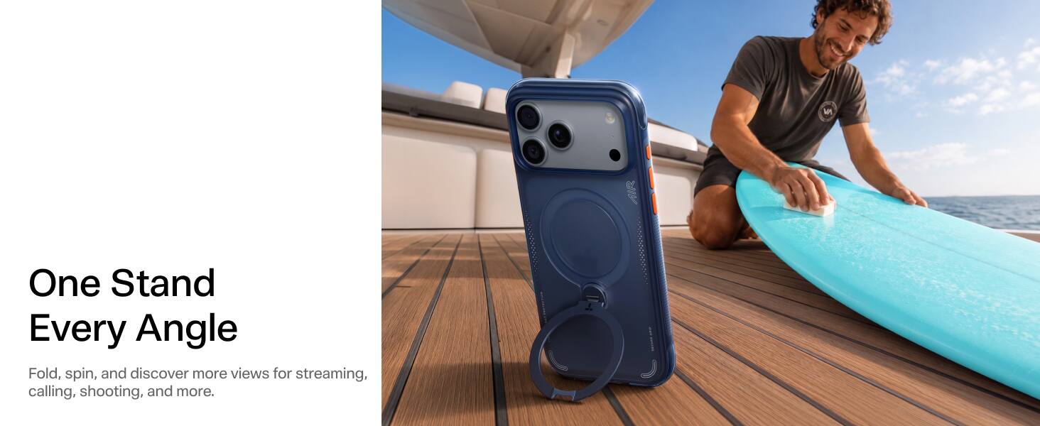 One Stand Every Angle

Fold, spin, and discover more views for streaming, calling, shooting, and more.
