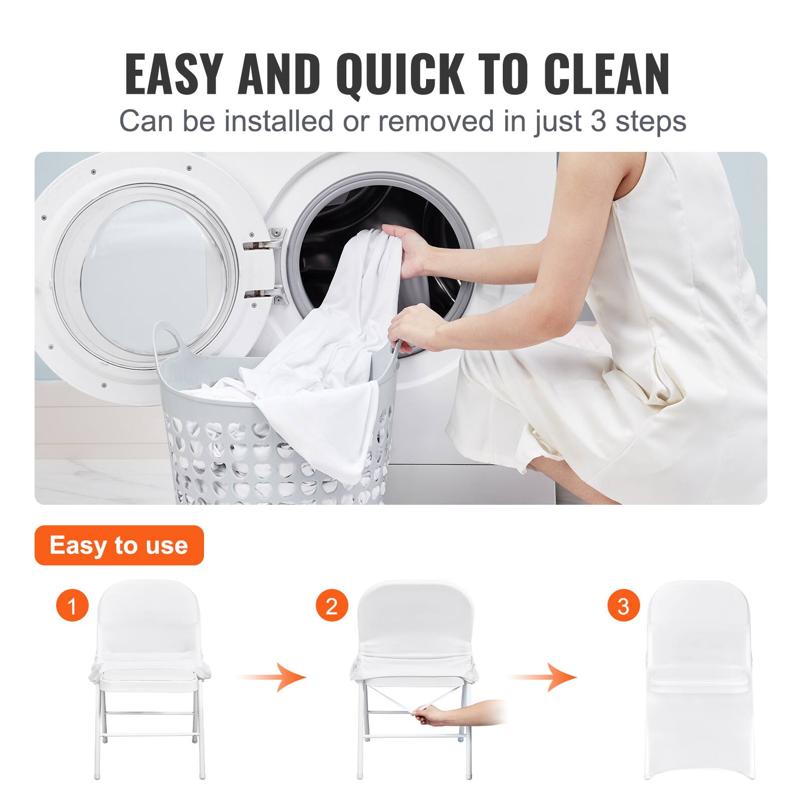 EASY AND QUICK TO CLEAN Can be installed or removed in just 3 steps Easy to use 1 2 3
