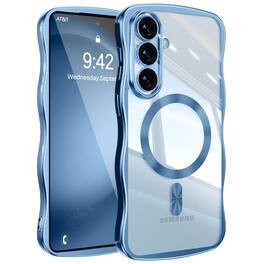UUCOVER - For Samsung Galaxy S25 Magnetic Case Built-in Lens Cover, Compatible with MagSafe Shockproof Drop Protection Slim Cover - Blue