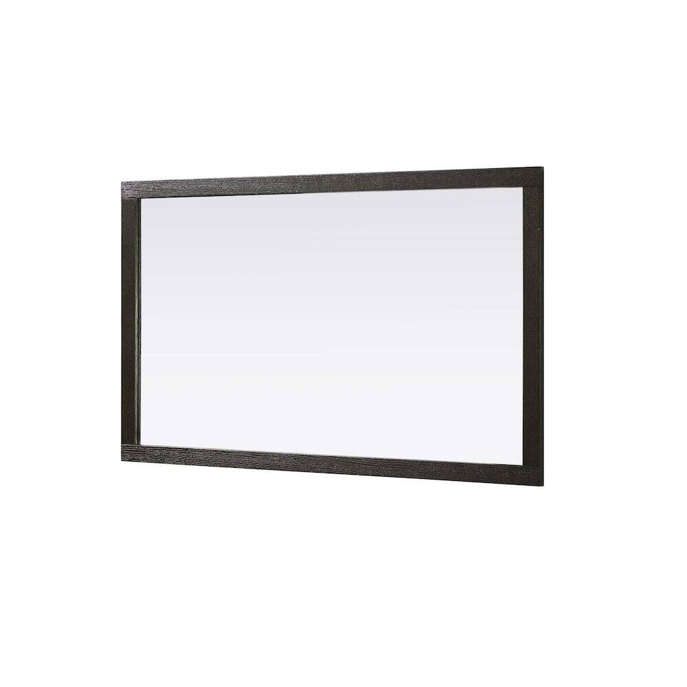 Back. Elegant Kitchen and Bath - Noah Wooden Rectangle Mirror 60 x 36 in Chocolate Oak - Chocolate Oak.