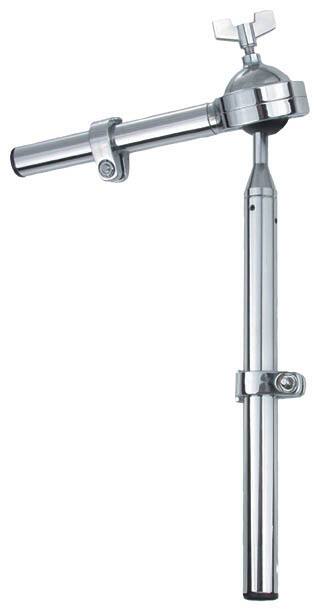 Front. Gibraltar Hardware - 7/8" Diameter Ball Tom Arm Holder, Pearl Style Mount with 360 Degree Positioning Ball Joint Two Memory Locks.