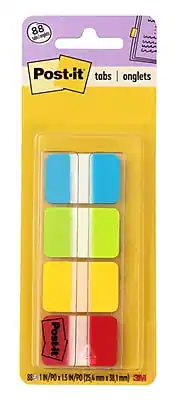 88 Post-it tabs | onglets
1N/PO x 15 N/PO (25.4 mm x 38.1 mm) 3M