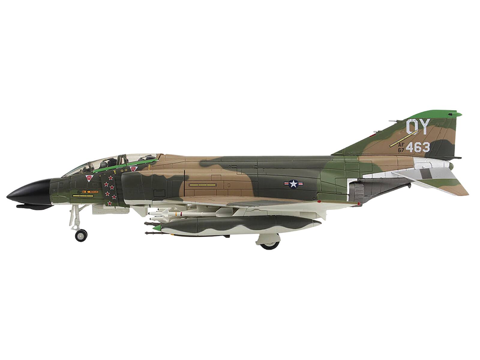 Angle. Hobby Master - McDonnell Douglas F-4D Phantom II 66-7463 MiG Killer 665th TFS 432nd TRW Thailand 1972 USAF Air Power Series 1/72 - Multicolor.
