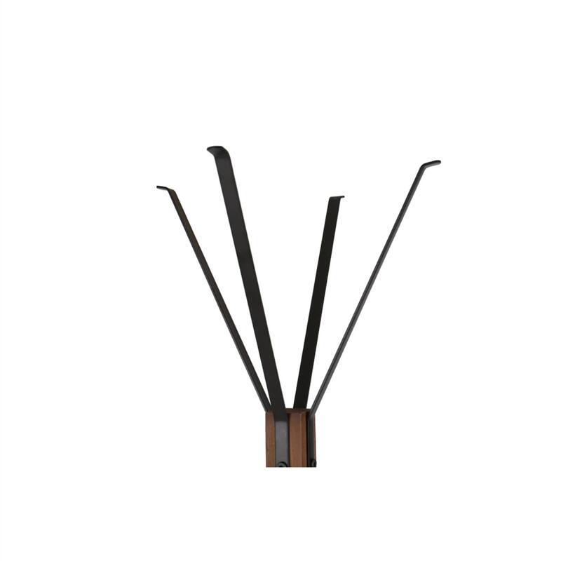 Alt View 5. ALEXOUN - Freestanding Coat Rack with Hooks - Reclaimed Wood and Metal, Use in Bedroom, Living Room - Natural.