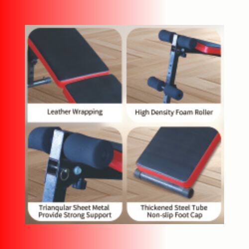 Leather Wrapping  
High Density Foam Roller  
Triangular Sheet Metal Provide Strong Support  
Thickened Steel Tube Non-slip Foot Cap