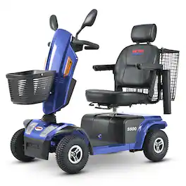Loheer - Heavy Duty Mobility Scooter Four Wheel Bariatric Medical Scooter for Adults - Blue