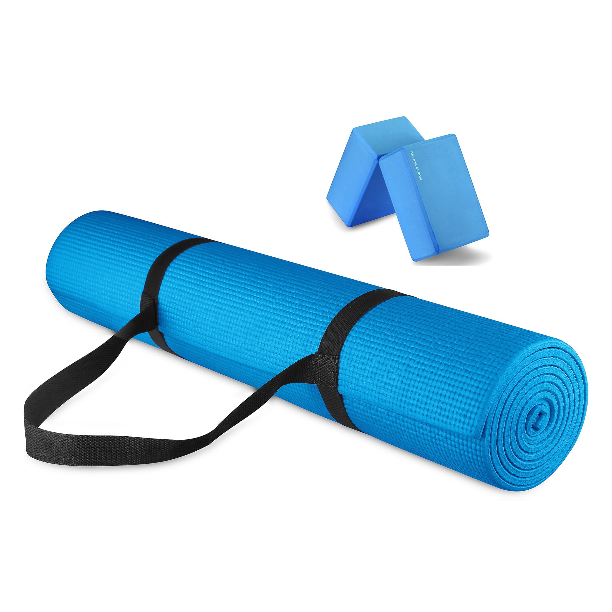Signature Fitness - All Purpose High Density No Tear Exercise Mat w/Strap - Blue price history on PriceWatchPro