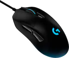 Front. Logitech - G403 (Hero) Wired Optical Gaming Mouse - Black.