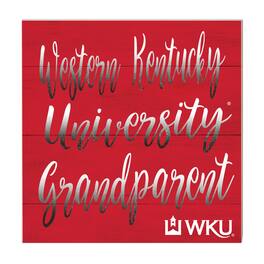 Jardine - Western Kentucky Hilltoppers 10'' x 10'' Grandparent Plaque - Red