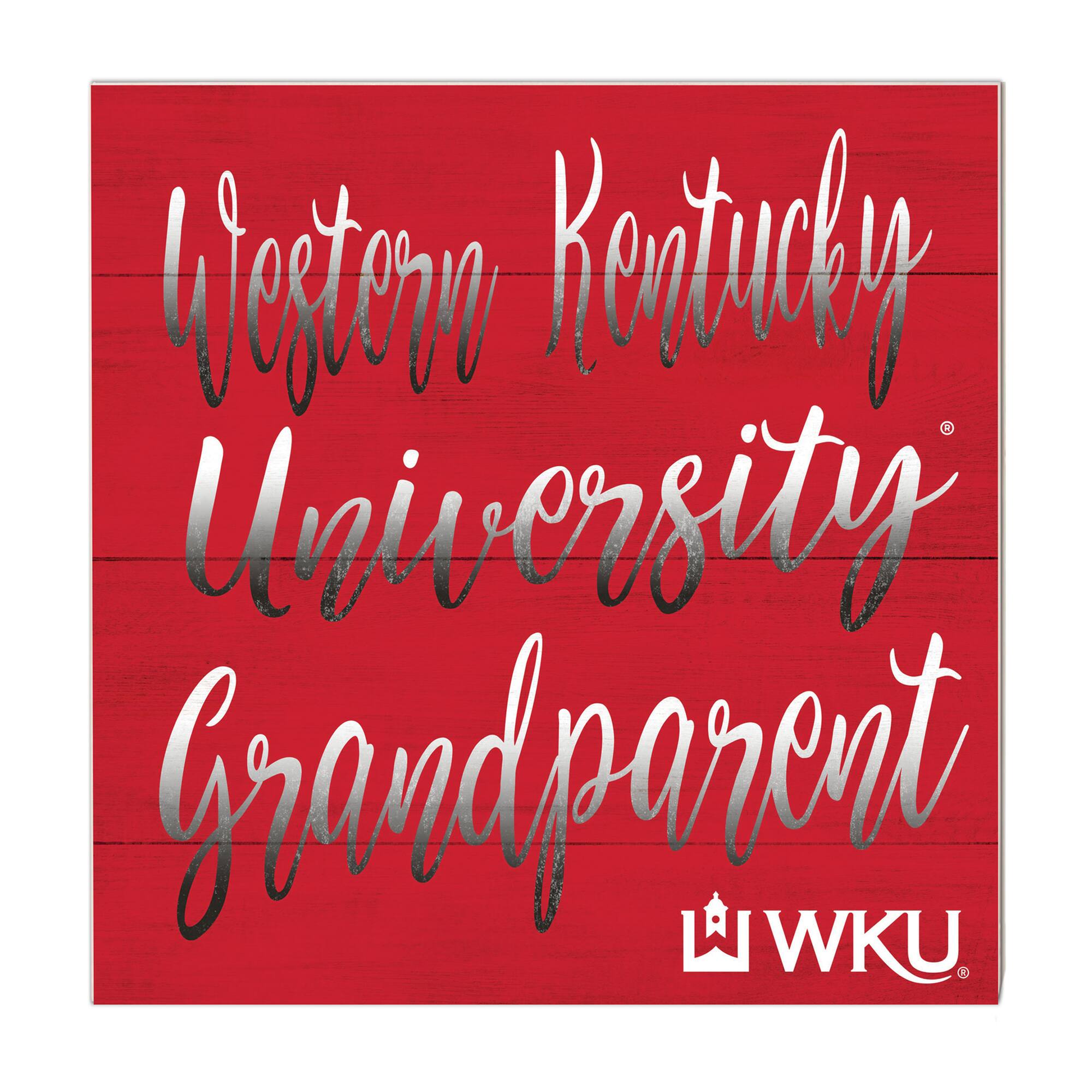 Red Western Kentucky Hilltoppers 10'' x 10'' Grandparent Plaque