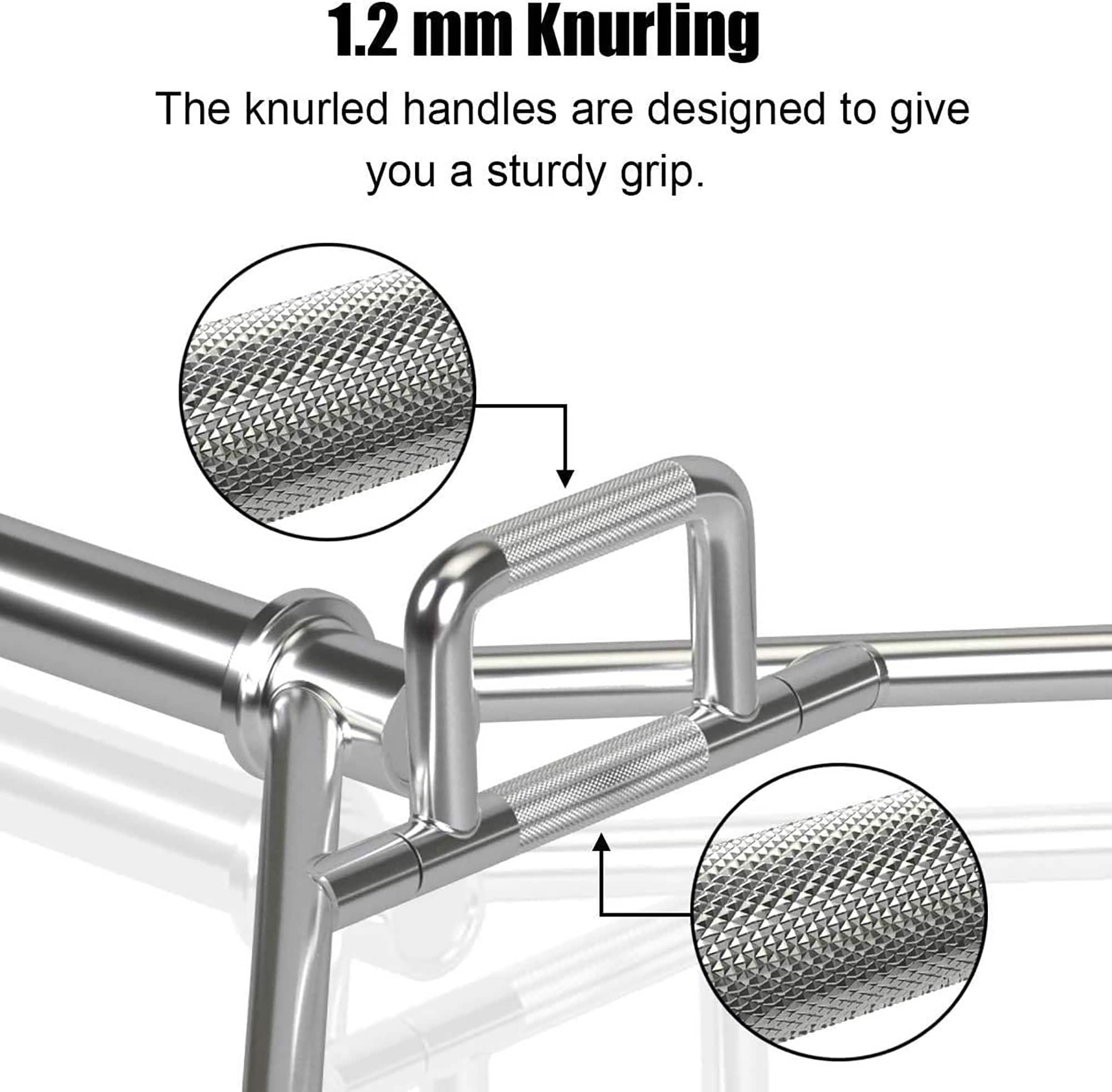 The knurled handles are designed to give you a sturdy grip.