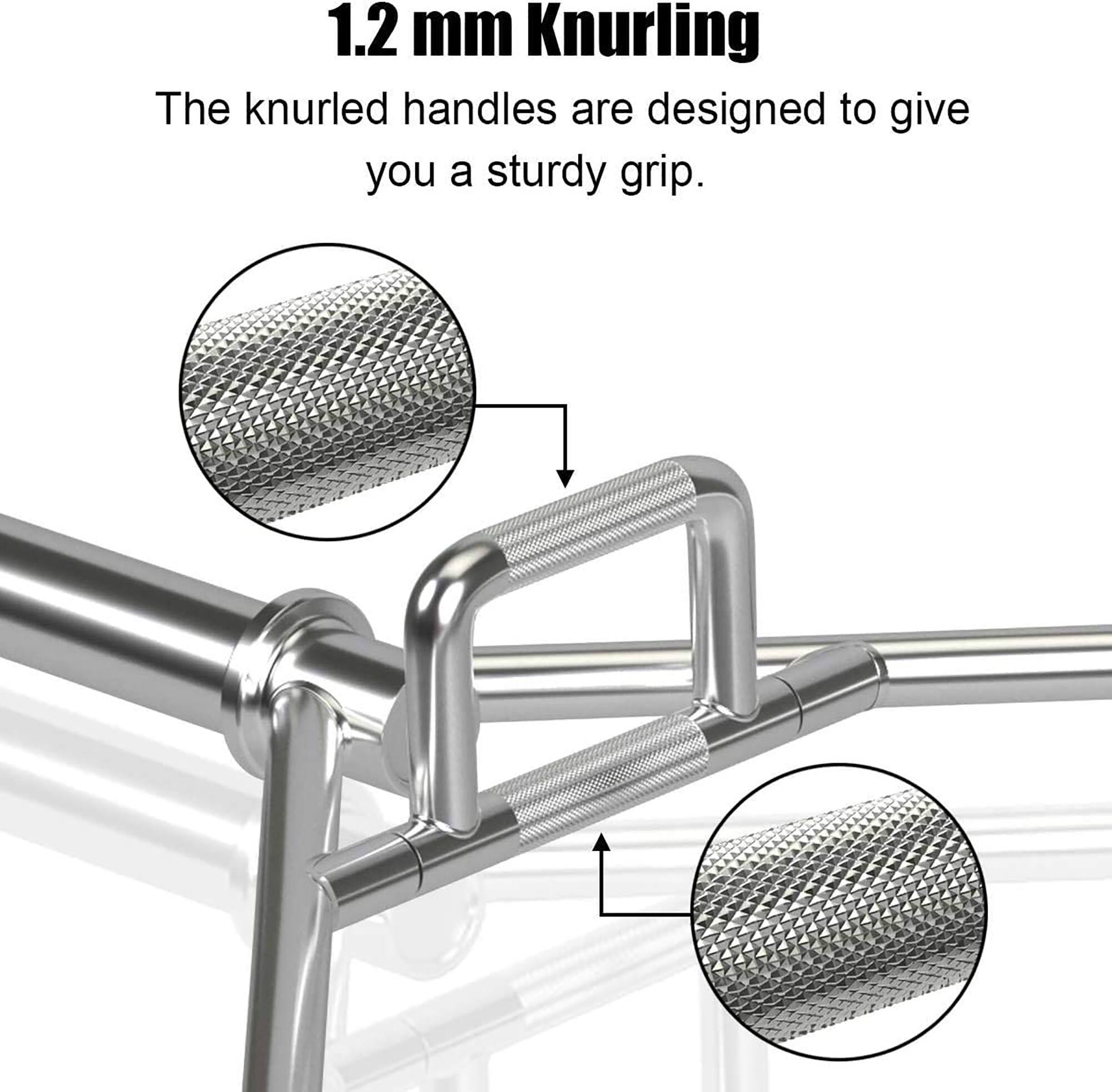 The knurled handles are designed to give you a sturdy grip.