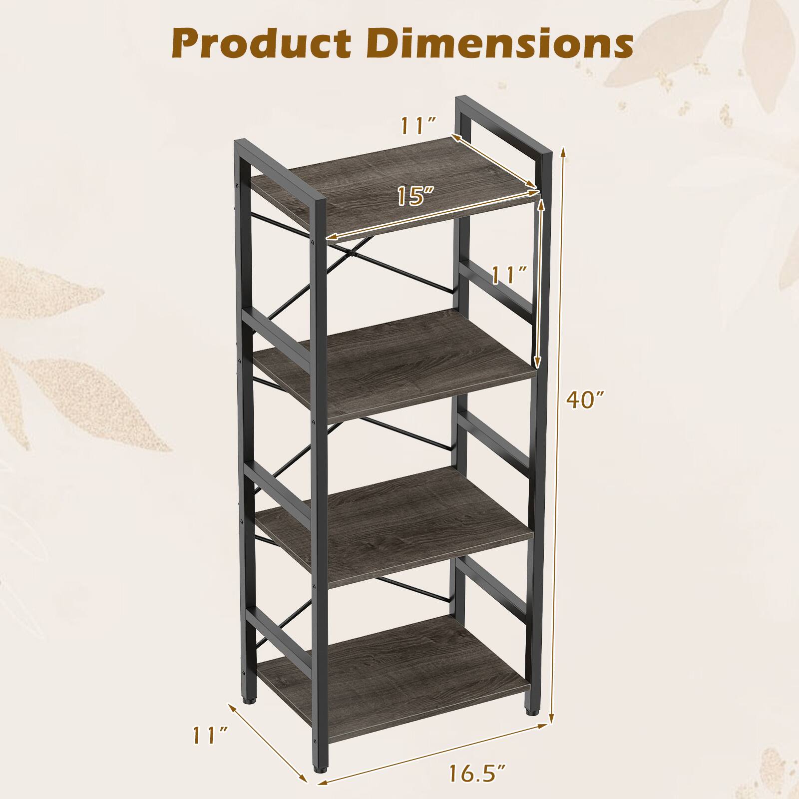 Product Dimensions: 11" x 15" x 40" x 11" x 16.5"