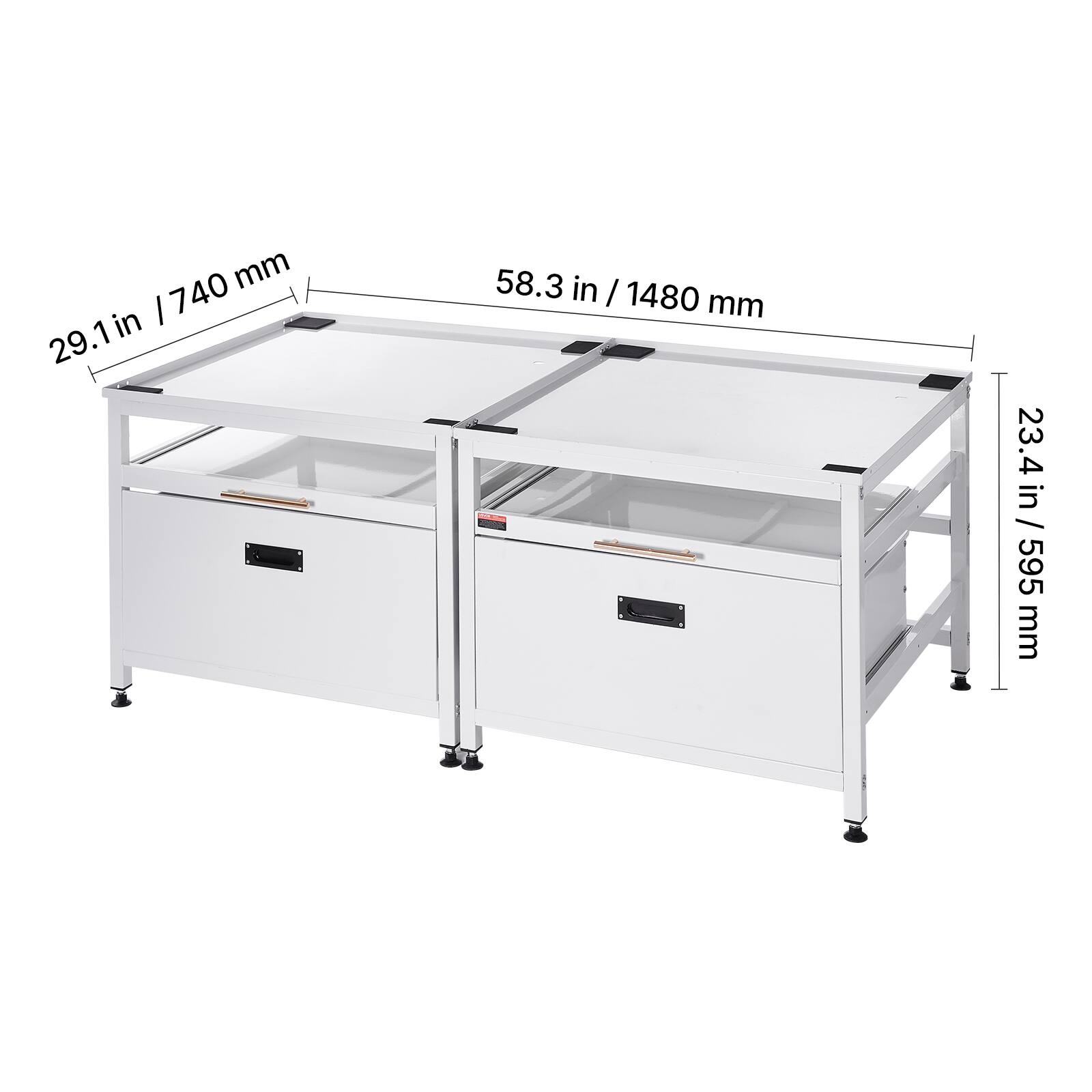 29.1 in / 740 mm  
58.3 in / 1480 mm  
23.4 in / 595 mm