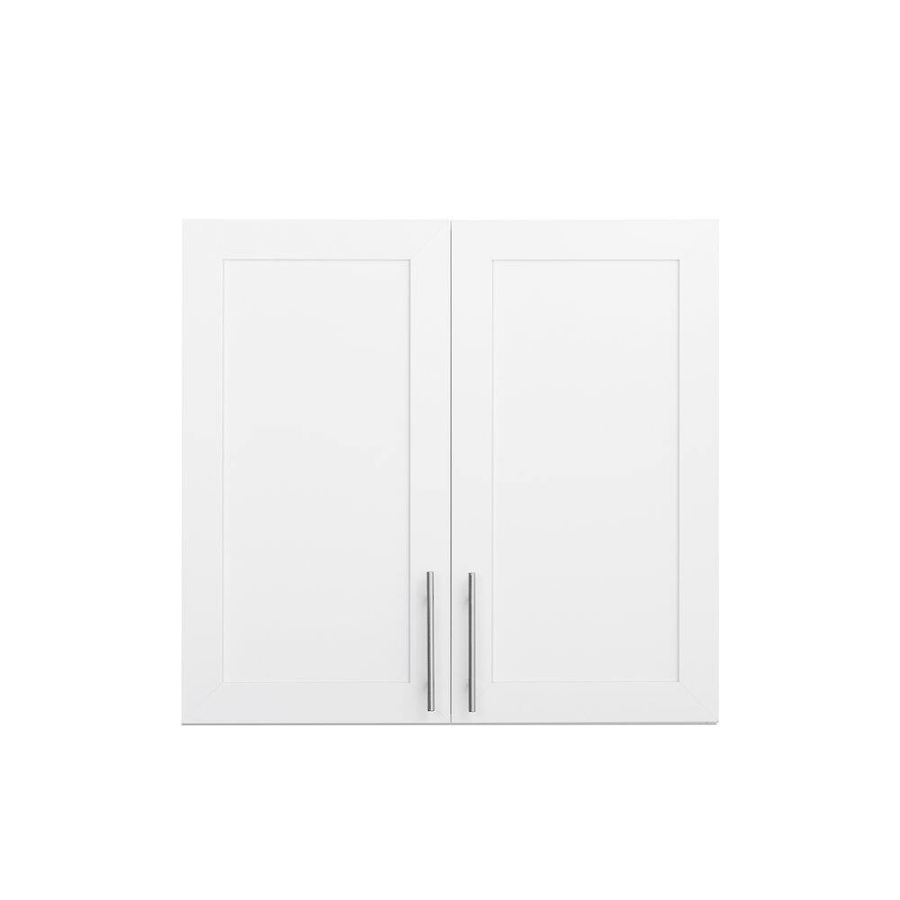 Back. Prepac - Elite 32" H Wall Cabinet White Engineered Wood Cabinet with Panel Doors - White.